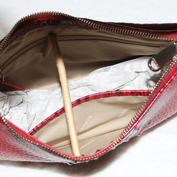 BRAHMIN Kyrie Shoulder Bag Purse Handbag Merlot Ombre Melbourne Leather - Picture 8 of 8